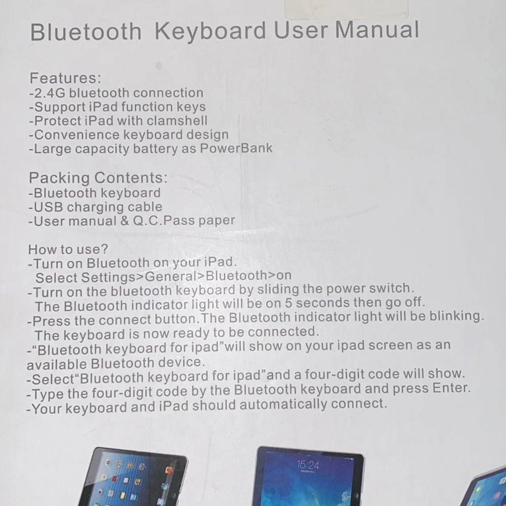 BNIB Tablet Bluetooth Keyboard for iPad Air